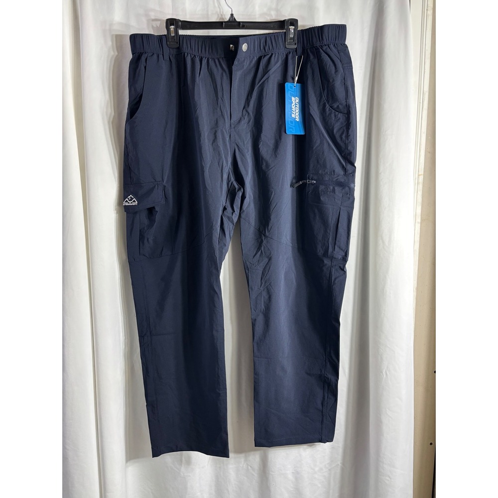 Outdoor Sports Navy Blue Cargo Hiking Pants Womens 3XL Lightweight Quick Dry New